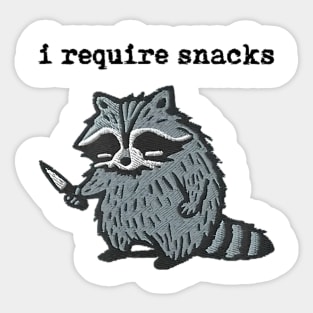 i-require-snacks Sticker
